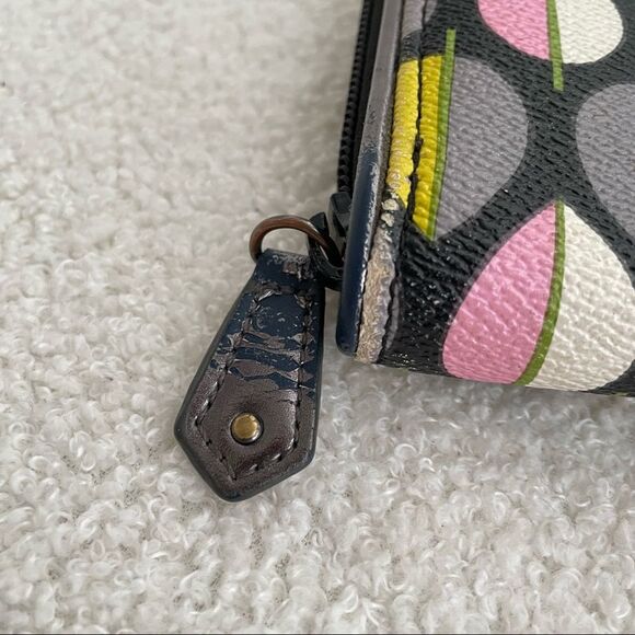 Vera Bradley Moon Blooms Faux Leather Zip Around Wallet Fall 2014 Leaves - Picture 5 of 8